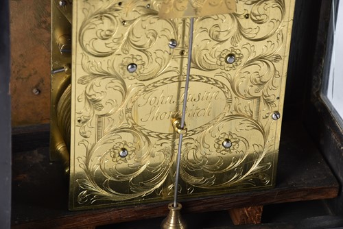 Lot 429 - A George I/II ebonized twin fusee repeat...