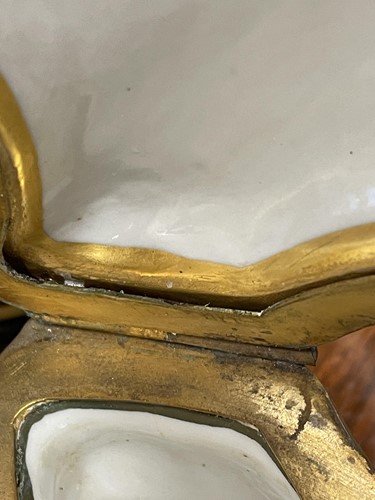 Lot 331 - A large Sevres style porcelain bombe casket,...