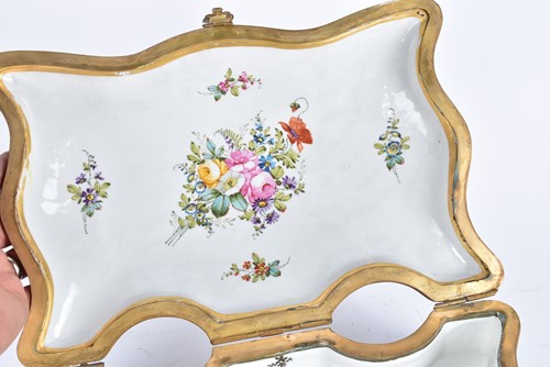 Lot 331 - A large Sevres style porcelain bombe casket,...