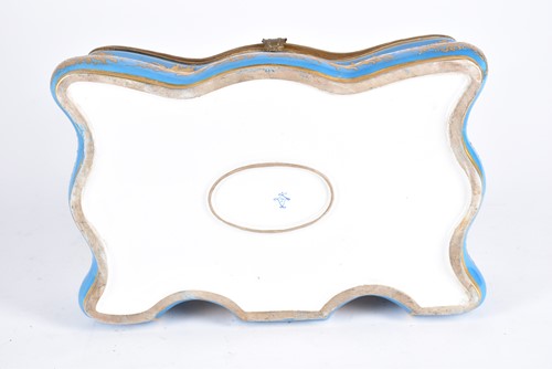 Lot 331 - A large Sevres style porcelain bombe casket,...