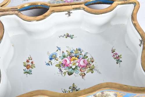Lot 331 - A large Sevres style porcelain bombe casket,...