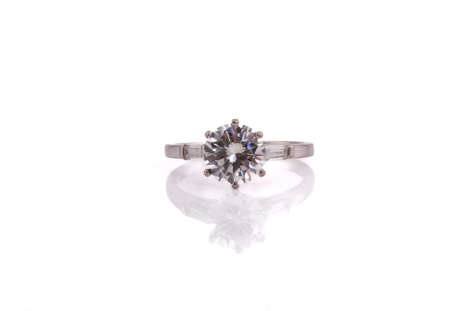Lot 120 - A diamond engagement ring, consisting of a...