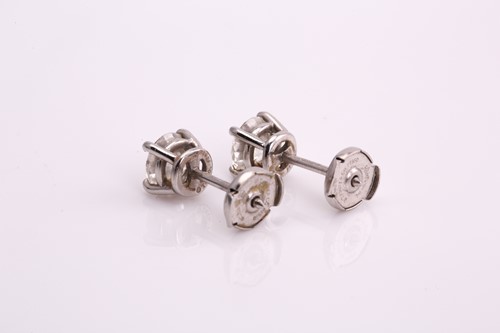 Lot 134 - A pair of Tiffany & Co. platinum and diamond...