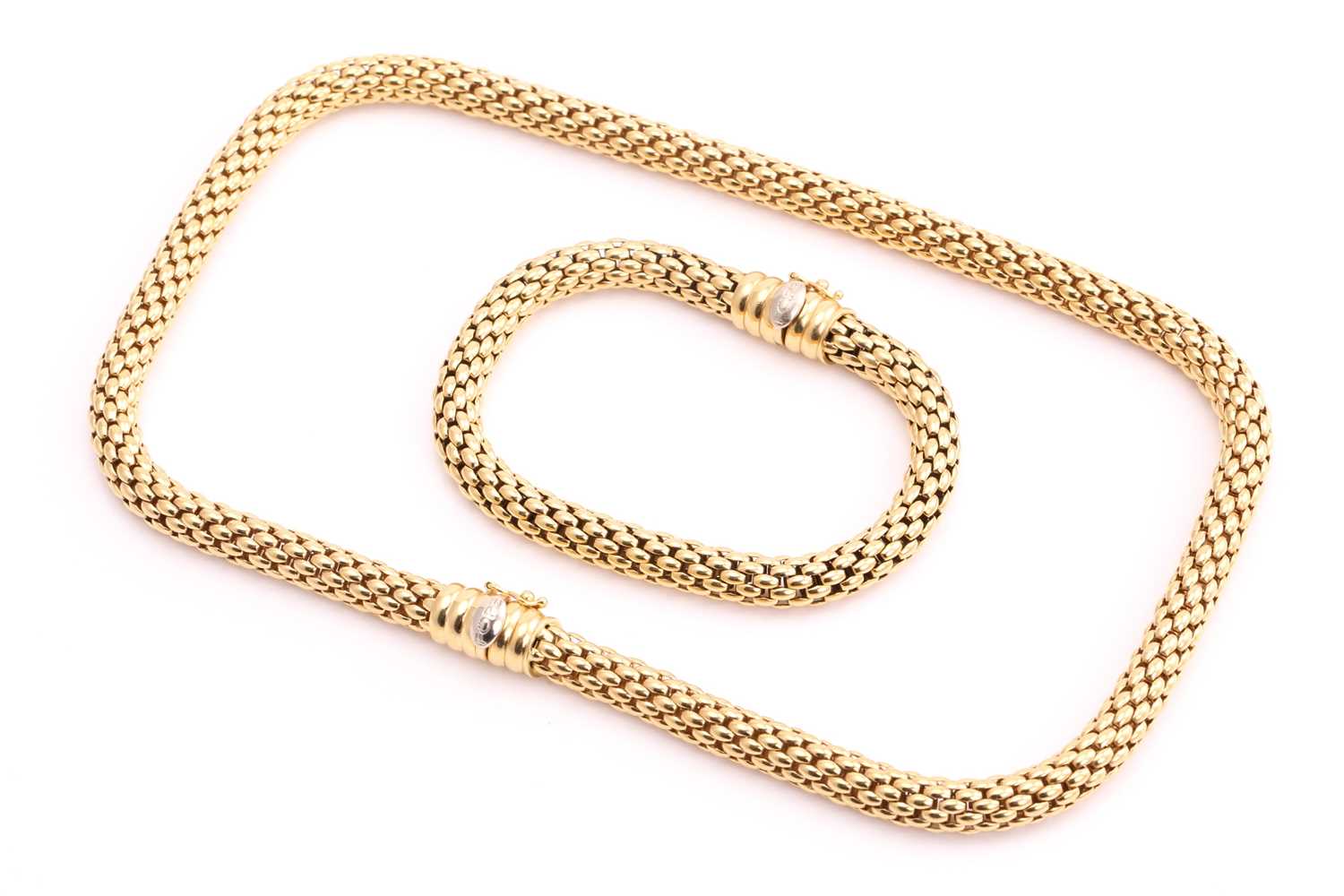 Lot 235 - A FOPE Flex'It Necklace and a bracelet from...