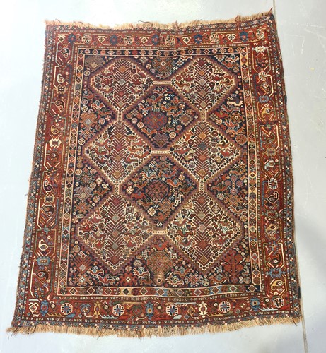Lot 286 - An indigo blue ground Afshar rug, 20th century,...