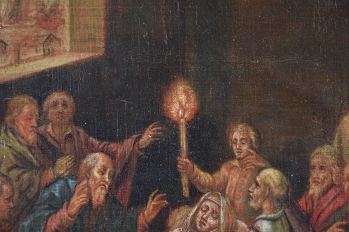 Lot 15 - A French 18th century School oil on canvas of...