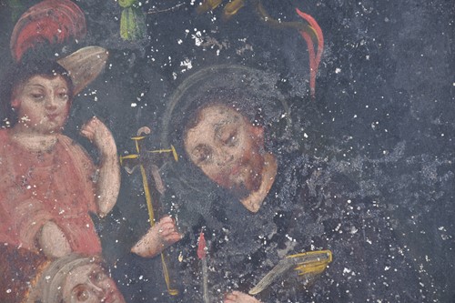 Lot 52 - An 18th-century Spanish retablo religious...