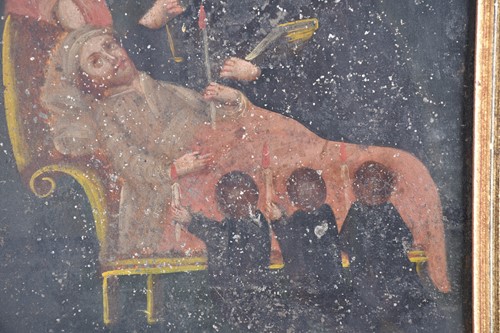 Lot 52 - An 18th-century Spanish retablo religious...