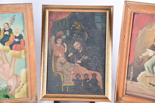 Lot 52 - An 18th-century Spanish retablo religious...