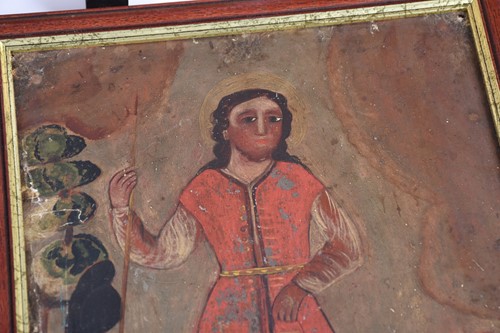 Lot 52 - An 18th-century Spanish retablo religious...