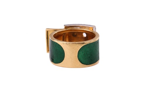 Lot 48 - A Kutchinsky enamel and diamond-set belt...