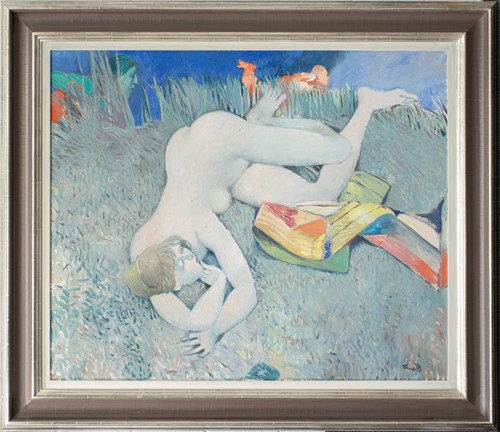 Lot 42 - Lino Dinetto (b.1927) Italian, nude female by...