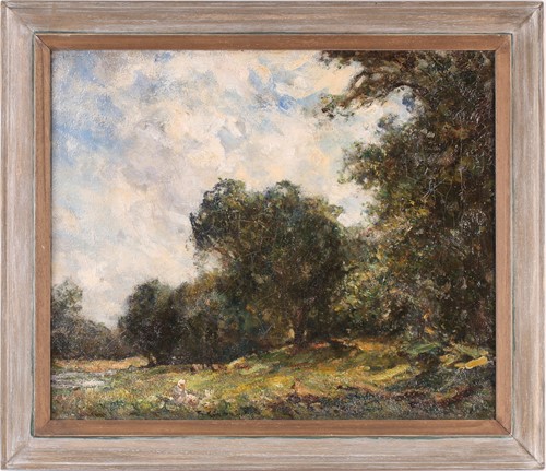 Lot 4 - 20th century English School, rural landscape,...