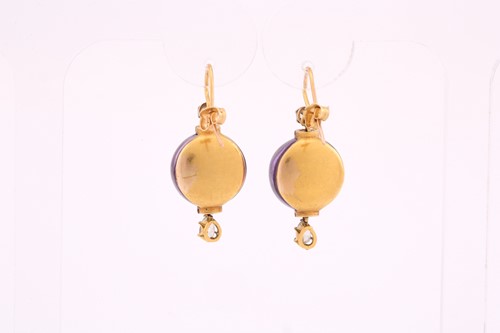 Lot 239 - A pair of Victorian amethyst and diamond...
