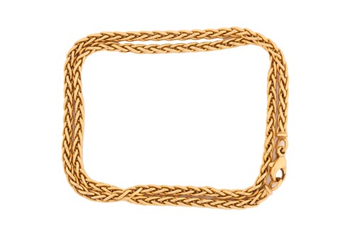Lot 287 - A Garrard 18ct gold necklace, comprises a...