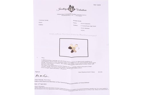 Lot 209 - An 18ct gold ring converted from Van Cleef &...