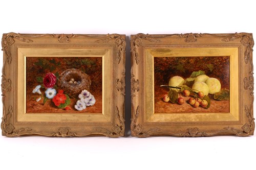 Lot 32 - Mary Ensor (act. 1863-1897), two still life...