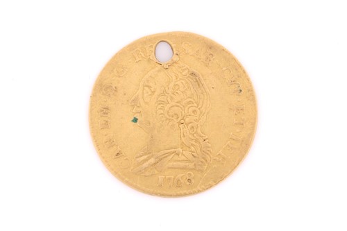 Lot 363 - A Charles Emmanuel III Sardinia half doppia...