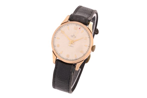 Lot 294 - A Smiths De Luxe 9ct gold wrist watch, with a '...