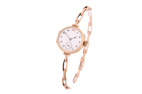 Lot 312 - A 1920's lady's dress watch, with a 25mm 9ct...