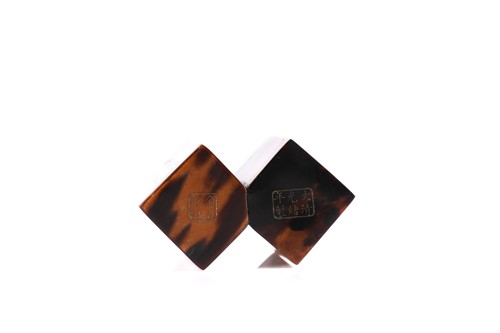Lot 165 - A Chinese faux tortoishell double snuff bottle,...