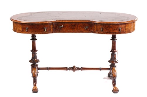 Lot 263 - A Victorian marquetry inlaid burr walnut...