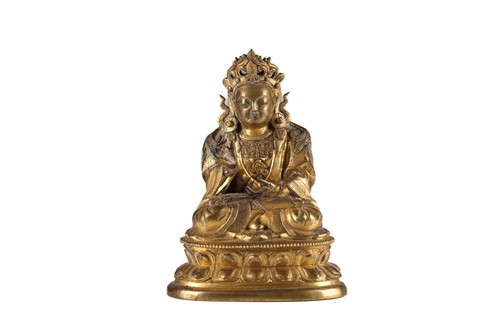 Lot 90 - A Chinese gilt bronze figure of Bodhisattva,...