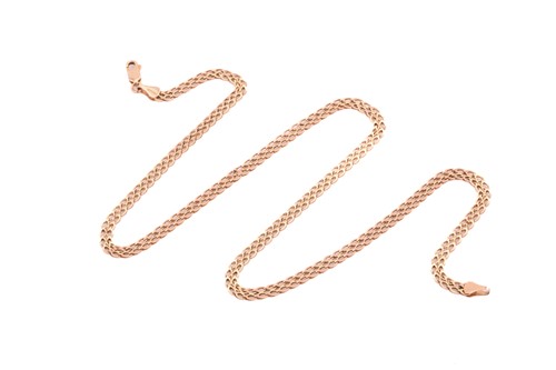 Lot 188 - A Midas flat bismark link necklace, comprises...