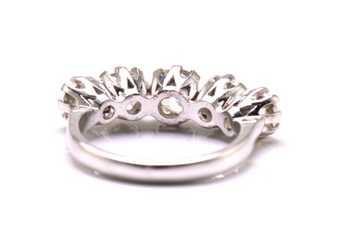 Lot 86 - A five-stone Edwardian-style diamond dress...
