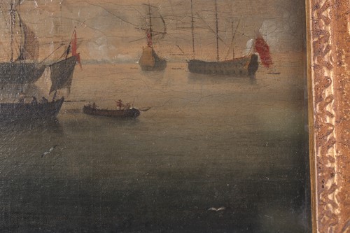 Lot 18 - 18th century British School, seascape with...