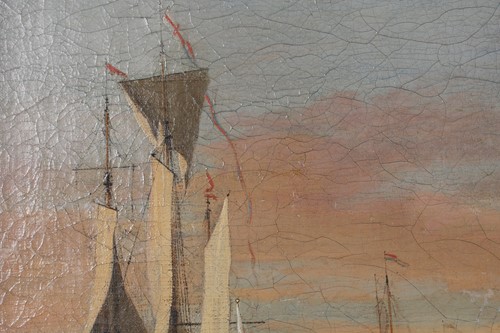 Lot 18 - 18th century British School, seascape with...
