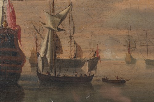 Lot 18 - 18th century British School, seascape with...