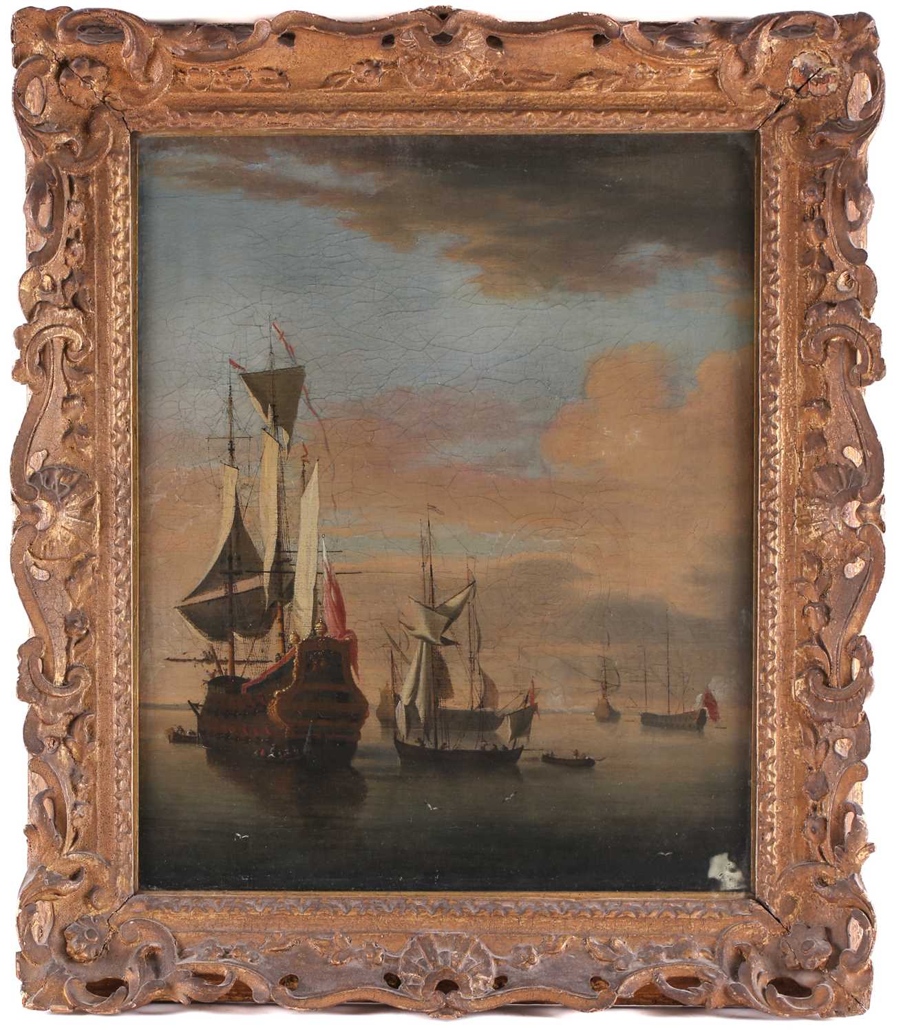 Lot 18 - 18th century British School, seascape with...
