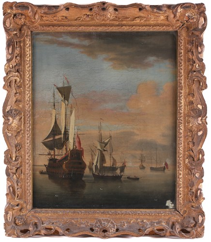 Lot 18 - 18th century British School, seascape with...
