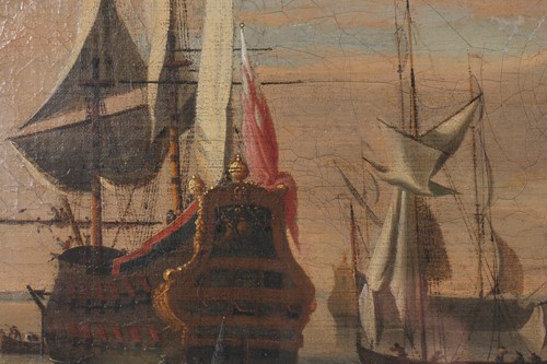 Lot 18 - 18th century British School, seascape with...