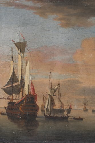 Lot 18 - 18th century British School, seascape with...