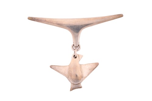 Lot 316 - Georg Jensen - an abstract brooch with a...