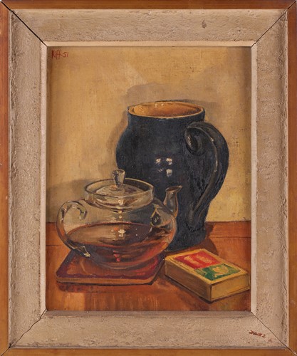 Lot 17 - S.J. Kiff (20th century), a still life study,...