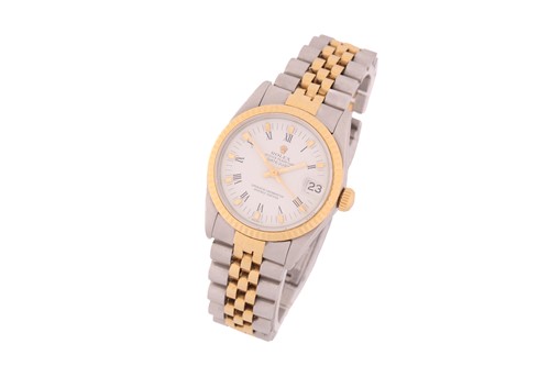 Lot 397 - A Rolex Midi DateJust lady's watch, with a...