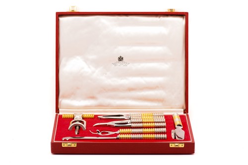 Lot 374 - An Asprey of London presentation cased silver...