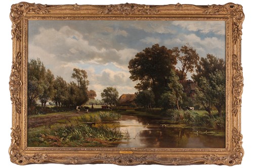Lot 44 - Thomas O. Hume (fl.1864-1893), pastoral river...