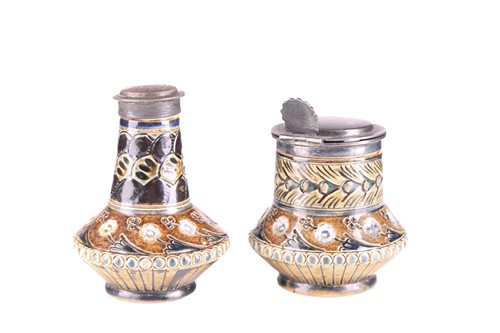 Lot 346 - A pair of 19th century Martin Brothers...