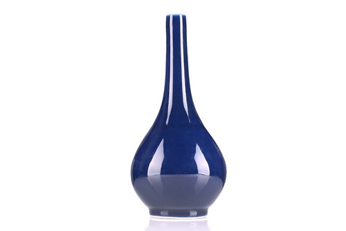 Lot 235 - A Chinese powder blue bottle vase, 20th...