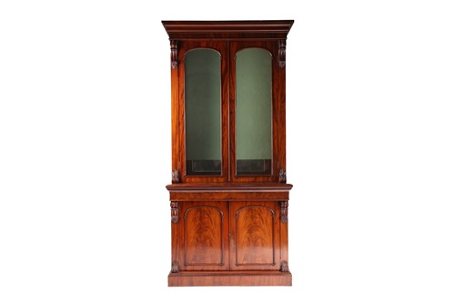 Lot 114 - A Victorian figured mahogany collectors...