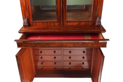 Lot 114 - A Victorian figured mahogany collectors...