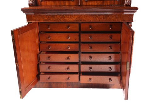 Lot 114 - A Victorian figured mahogany collectors...