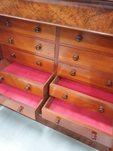 Lot 114 - A Victorian figured mahogany collectors...