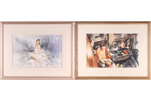 Lot 24 - Gordon King (b.1939) British, 'The Dark Haired...
