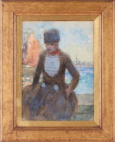 Lot 42 - Tom Browne (1872-1910) 'A Fisherman of...
