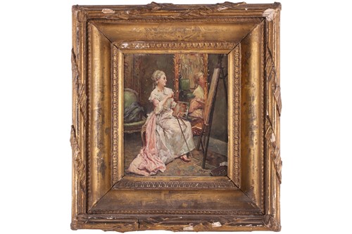 Lot 87 - 19th century French School, a female artist,...